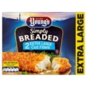 Youngs 2 Extra Large Breaded Cod Fillets