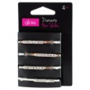 Glow 4 Diamante Hair Slides