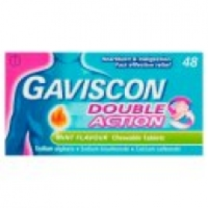 Gaviscon Double Action Heartburn and Indigestion Relief Mint Tablets