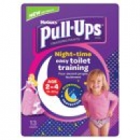 Asda Huggies Pull Ups Night Time Potty Training Pants Girls 2-4 Years
