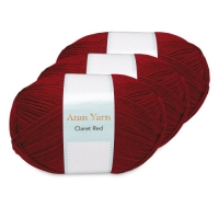 Aldi  Claret Red Aran Yarn Bundle