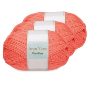 Aldi  Vermillion Aran Yarn Bundle