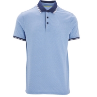 Aldi  Avenue Mens Blue/White Polo Shirt