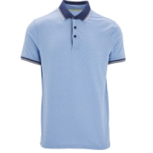Avenue Mens Blue/White Polo Shirt