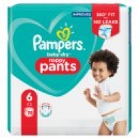 Asda Pampers Baby-Dry Size 6 Nappy Pants Essential Pack