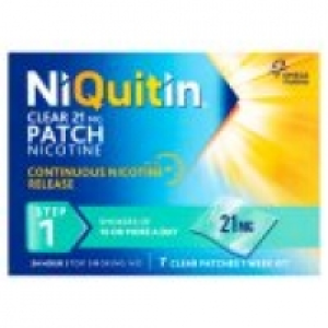 Niquitin Clear 21mg Nicotine 24 Hour Patches Step 1 7 Pack
