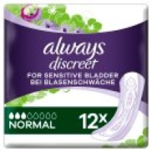 Asda Always Discreet Incontinence Pads Normal for Sensitive Bladder