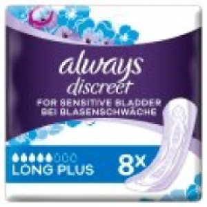 Always Discreet Incontinence Pads+ Long Plus For Sensitive Bladder
