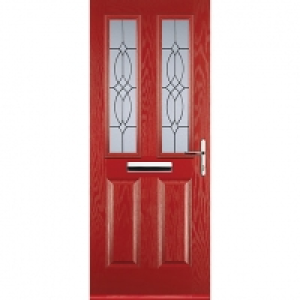 Euramax 2 Panel 2 Square Red Left Hand Composite Door 920mm  £770.00