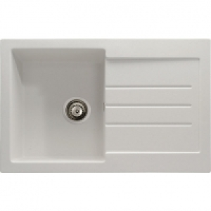 Abode Xcite 1 Bowl Granite Kitchen Sink - White £209.00
