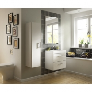 Wickes Talana White Gloss Tall Wall- Hung Unit with Three Qu