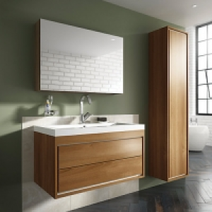 Wickes Novellara Walnut Wall Hung Mirror Storage Unit - 600  £154.00