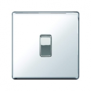 Wickes 10A Light Switch 1 Gang 2 Way Polished Chrome Screwle £7.79