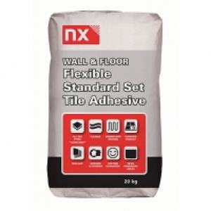 Norcros Standard Setting Flexible Tile Adhesive Grey 20kg £18.00