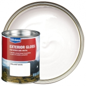 Wickes Exterior Gloss Pure Brilliant White 750ml £18.00