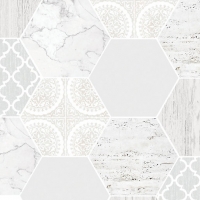 Wickes  Contour Hexagonal Marble Grey Decorative Wallpaper - 10m