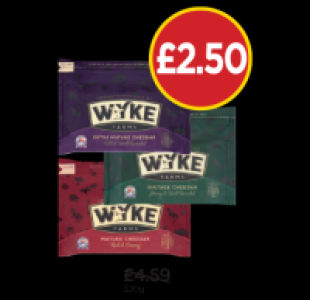 Wyke Farm Cheddar Mature, Extra Mature, Vintage Mature