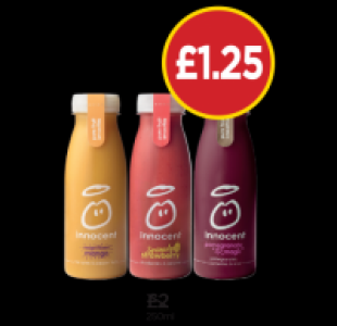 Innocent Magnificent Mango Smoothie, Seriously Strawberry Sm
