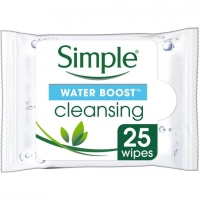 Tesco  Simple Water Boost Facial Cleansing Wipes X25