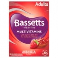 Asda Bassetts Vitamins Multivitamins Raspberry & Pomegranate Flavour Adult Soft & C