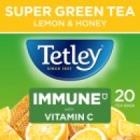 Asda Tetley Immune Honey & Lemon Super Green Tea 20 Tea Bags