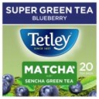 Asda Tetley Super Green Tea Matcha Blueberry 20 Tea Bags