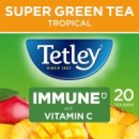 Asda Tetley Immune Tropical Super Green Tea 20 Tea Bags