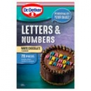 Dr. Oetker White Chocolate Flavour Letters & Numbers