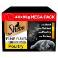 Asda Sheba Fine Flakes Poultry Collection in Jelly Adult Cat Food Pouch
