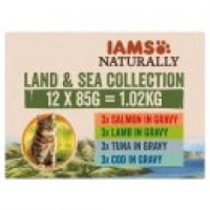 Iams Naturally Complete Land & Sea Collection Adult Cat Food Pouc