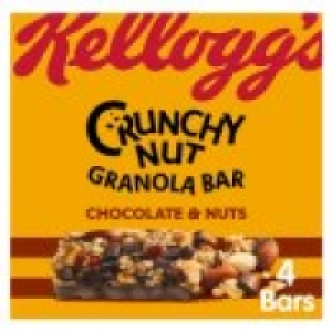 Kelloggs 4 Crunchy Nut Chocolate & Nuts Granola Cereal Bar
