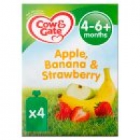 Asda Cow & Gate Apple, Banana & Strawberry Fruit Puree Pouch