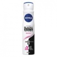 Asda Nivea Anti-Perspirant Deodorant Spray Black & White Original 48 Ho