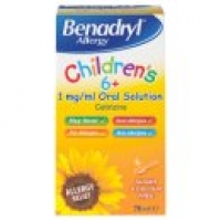 Asda Benadryl Allergy Childrens 6+ Oral Solution for Hay Fever and Allerg