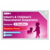 Asda Asda Infants & Childrens Paracetamol Suspension Sugar Strawberry 