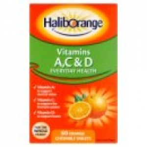 Haliborange Mr Men Little Miss Vitamins A, C and D Orange Chewable Table