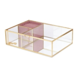 Aldi  Mirrored Glass Jewellery Box