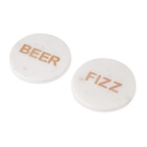 Beer Fizz 2 Pack Marble Coasters