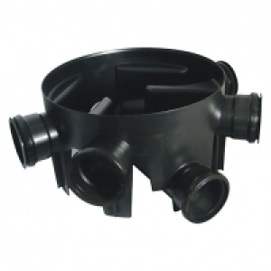 FloPlast D910 Chamber Base with 5 Fixed Inlets - Black 450mm £30.00