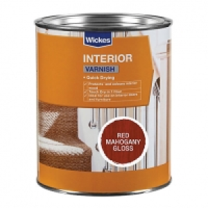 Wickes  Wickes Quick Drying Interior Varnish - Red Mahogany Gloss 75