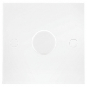 Wickes Push Dimmer Switch 1 Gang 2 Way 400W Square Edge Whit &pound;7.49