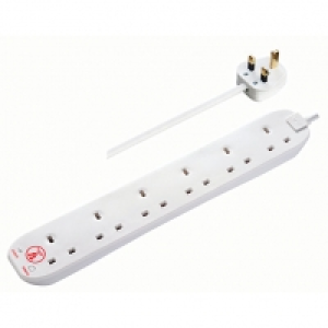 Masterplug 6 Socket Extension Lead with Surge Protection - W £10.00