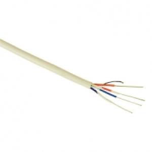 4 Core 2 Pair Telephone Flexible Cable White 100m £17.41