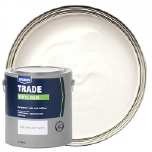 Wickes Trade Vinyl Silk Emulsion Paint - Pure Brilliant Whit £12.00
