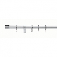 Wickes  Universal Curtain Pole with Stud Finials - Chrome 28mm x 2.4