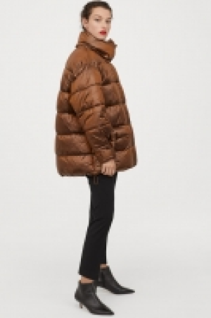HM   Metallic puffer jacket