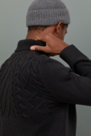  Knitted polo-neck jumper £14.00