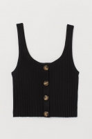 HM   Ribbed vest top with buttons