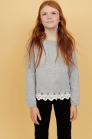 HM   Fine-knit jumper with lace