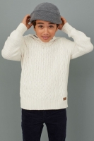 HM   Cable-knit hooded jumper